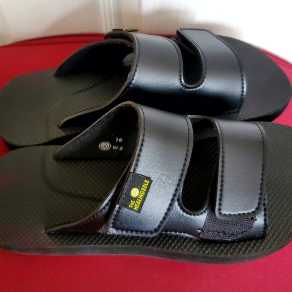 THE HEALINGSOLE WOMENS BLACK ORTHOPEDIC SANDAL (Size 8) - Picture 4 of 5